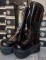 Demonia Boxer-208 - Black Pu SPECIAL - One Zipper Missing Slider