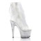 ADORE-1017MFF - Clear White Marabou Clear Glitter