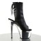 ADORE-1018 - Black Faux Leather Silver Chrome