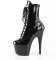 Adore-1020BLG - Black Patent Blue Glitter