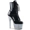 Adore-1020LG - Black Pat Silver Multi Glitter  