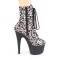 Adore-1020LP - Lt Pink Leopard Print Hologram Black Matte  