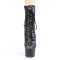 Adore-1020LP - Pewter Leopard Print Hologram Black Matte  