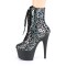 Adore-1020LP - Pewter Leopard Print Hologram Black Matte  