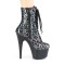 Adore-1020LP - Pewter Leopard Print Hologram Black Matte  