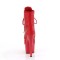 Adore-1020RM - Red Faux Suede Rhinestones Mesh Matte