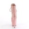Adore-1020RM - Salmon Pink Faux Suede Rhinestone Mesh