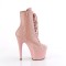 Adore-1020RM - Salmon Pink Faux Suede Rhinestone Mesh