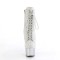 Adore-1020RM - Silver Faux Sude Rhinestones Mesh Matte
