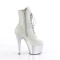 Adore-1020RM - Silver Faux Sude Rhinestones Mesh Matte