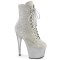 Adore-1020RM - Silver Faux Sude Rhinestones Mesh Matte