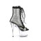 Adore-1021RM - Black Faux Suede RS Mesh Clear