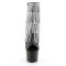 ADORE-1024RSF - Black Faux Leather Silver Black Matte