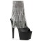 ADORE-1024RSF - Black Faux Leather Silver Black Matte