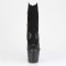 Adore-1034 - Black Faux Suede Leather Matte