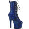 Adore-1040SPF - Blue Metallic Snake Print Fabric M