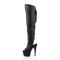 Adore-3019 - Black Faux Leather Matte Lace Up