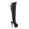 Adore-3019 - Black Faux Leather Matte Lace Up