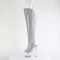 Adore-3019C-RS - Silver AB Rhinestones Faux Suede Clear