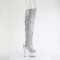 Adore-3019C-RS - Silver AB Rhinestones Faux Suede Clear