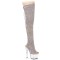 Adore-3019C-RS - Silver AB Rhinestones Faux Suede Clear
