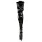 Adore-3023 - Black Stretch Patent Lace Up