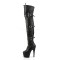 Adore-3028 - Black Faux Leather Matte  