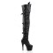 Adore-3028 - Black Faux Leather Matte  