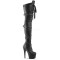 Adore-3028 - Black Faux Leather Matte  
