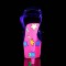 Adore-708UVGSTR - Clear Neon Pink Glitter  