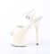 Adore-709 - Off White Faux Leather Matte