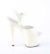 Adore-709 - Off White Faux Leather Matte