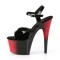 Adore-709BR - Black Patent with Red Front and Top of Heel