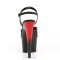 Adore-709BR - Black Patent with Red Front and Top of Heel
