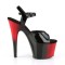 Adore-709BR - Black Patent with Red Front and Top of Heel