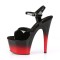 Adore-709BR-H - Black Patent on Red