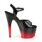 Adore-709BR-H - Black Patent on Red