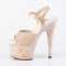 Adore-709MB - Nude Patent Blush Gold Marble