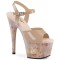 Adore-709MB - Nude Patent Blush Gold Marble