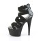 Adore-748SP - Black Snake Print Patent Matte
