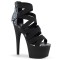 Adore-748SP - Black Snake Print Patent Matte