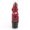 Adore-748SP - Wine Snake Print Patent Black Matte