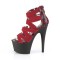 Adore-748SP - Wine Snake Print Patent Black Matte