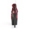 Adore-748SP - Wine Snake Print Patent Black Matte