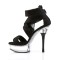 Allure-664 - Black Chiffon/Clear