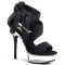 Allure-664 - Black Chiffon/Clear