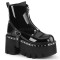 Ashes-100 - Black Pat Vegan Leather  
