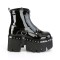 Ashes-100 - Black Pat Vegan Leather  