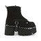 Ashes-100 - Black Vegan Suede Leather  