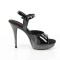 Athena-509 - Black Patent on Rhinestones